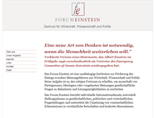 Tablet Screenshot of forum-einstein.org